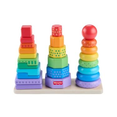 Imagem de Fisher-Price Brinquedo para Bebês Torre de Atividades de Madeira para crianças a partir de 18 meses