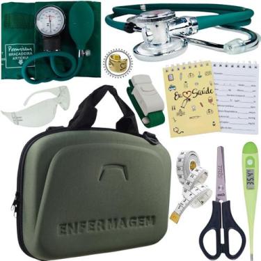 Imagem de Kit Enfermagem Maleta Super Luxo Completa Exclusiva - Love Saude, VERD