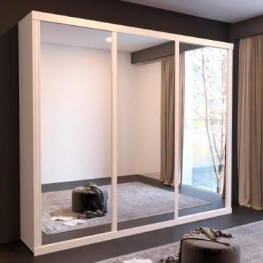 Imagem de Guarda Roupa Casal Aspen Crystal 3 Portas 4 Gavetas Bom Pastor, Branco