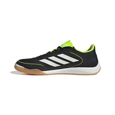 Imagem de adidas Tênis unissex adulto Copa Court Pro Indoor, preto/branco/limão lúcido, 38 BR