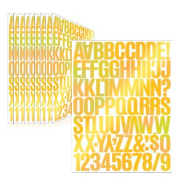 Imagem de Llewyn 730 peças, adesivos de letras de 10 folhas, autoadesivos, à prova d'água, números de caixa de correio, adesivos de vinil com números de caixa de correio, decalques de alfabeto para garrafa de