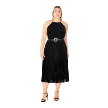 Imagem de City Chic Vestido feminino plus size coquetel - prega Kaya, Preto, 50