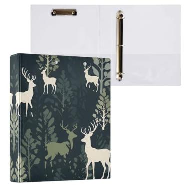 Imagem de Fichário de 3 anéis, anéis D de 3 cm com fichários Clipbaord, camuflagem de veado, material de escritório, capa personalizável