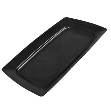 Imagem de Bandejas Petisqueira Plástico Preto Lanches Porções Petisco Festas Lanchonete Churrasco(KIT 30)