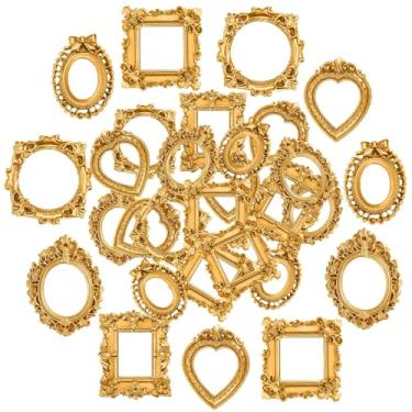 Imagem de 60 mini molduras decorativas de galhos para fotos, arte de unhas, joias e projetos de artesanato