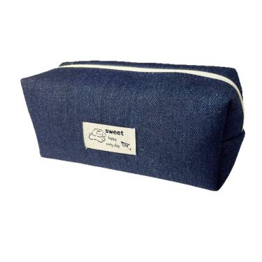 Imagem de Estojo para lápis, jeans, bolsa de caneta portátil de grande capacidade