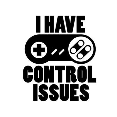 Imagem de Adesivos de parede: controlador de jogo retrô Tenho problemas de contr