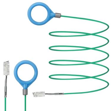 Imagem de HHZL Ferramenta de limpeza de drenagem de teto solar de 118 polegadas de plástico escova desentupidor de drenagem de teto solar escova de limpeza de tubos limpador de tubo flexível fino extralongo