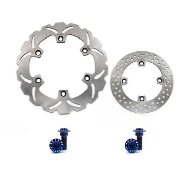 Imagem de Arashi Discos de freio dianteiros traseiros rotores com parafusos de montagem para Honda CBR125R 2003-2011, acessórios de substituição de motocicleta