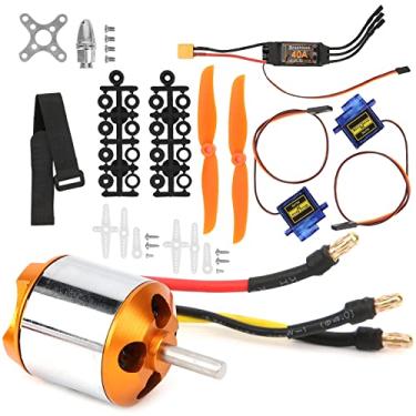 Imagem de ZJchao Kit de Motor 2217 KV1250 Motor de Helicóptero RC de Alto Desempenho 8060 Motor de Direção de Hélice 40A XT60 ESC Kit de Atualização para Helicóptero de Controle Remoto RC