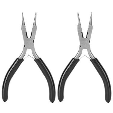 Imagem de Alicate de nariz redondo Alicate de pressão Alicate de anel Alicate de nariz de agulha 4 em 1 Ferramenta multifuncional feita à mão para embrulho de fio, fabricação de relógios de