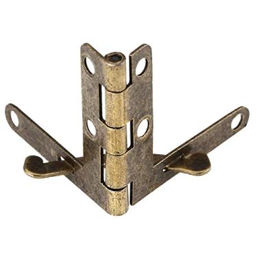 Imagem de Mingzhe Dobradiça de Mola Com Suporte de ângulo de 90 ° para Pequenas Joias Caixa de Relógio Com Material de Ferro Resistente, Banhado Vintage Em Ouro e Bronze, Pacote Com 20 (Bronze Verde)