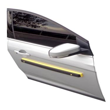 Imagem de Friso Protetor Magnético Removível para Porta de Carros – Proteção em Estacionamentos e Garagens (1 PEÇA AMARELO/PRETO S/CABO se)