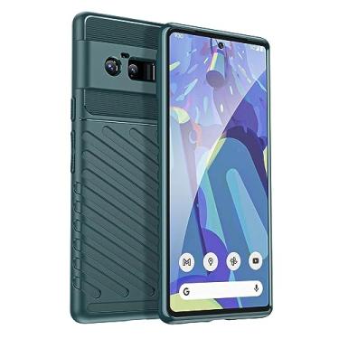 Imagem de Capa para Google Pixel 6 Pro. Fibra de carbono refinada, anti-queda, anti-impressões digitais, proteção integral. A capa do telemóvel é compatível com o Google Pixel 6 Pro