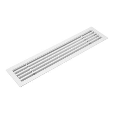 Imagem de PATIKIL Grade de ventilação de ar de barra linear de 50 x 10 cm, 1 peça de alumínio removível com tampa de ventilação para teto, fornecimento e retorno de ar HVAC de parede lateral, branco
