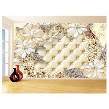 Imagem de Papel De Parede 3D Floral Textura Sala Flores 3,5M Xfl356 - Você Decor