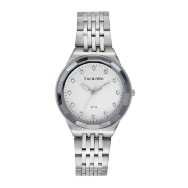 Imagem de Mondaine Relógio Feminino Prata Caixa Média e Vidro Facetado