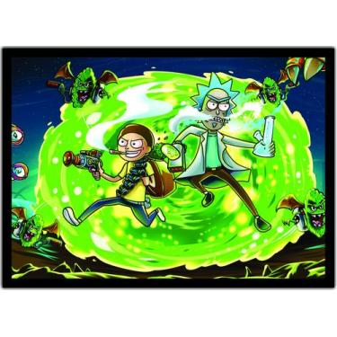 Imagem de Quadro Anime Rick And Morty Desenho Com Moldura G01 - Vital Quadros  D