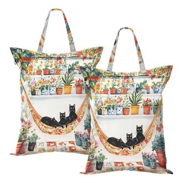 Imagem de SEHANY 2 peças de sacos grandes de lavanderia com alça, à prova d'água, bolsa de roupa para viagem e natação