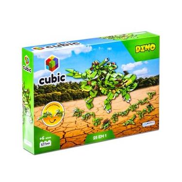 Imagem de Blocos de Montar Cubic 25 em 1 Dinossauro 577 Peças Multikids - BR1615 BR1615