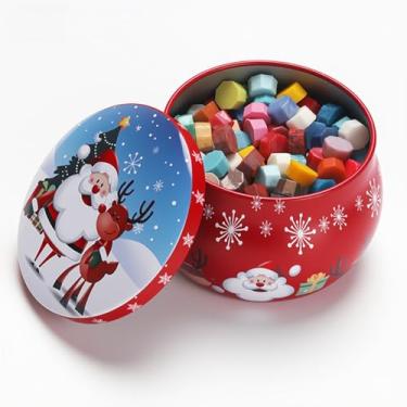 Imagem de Contas de cera de vedação de Natal cores aleatórias contas de lacre de cera para convites de Natal, cartas de ano novo, convites de casamento, cartas, envelopes, embalagem de artesanato (embalado em
