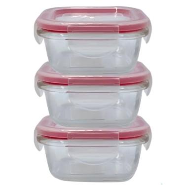 Imagem de Conjunto de Potes Herméticos de Vidro, 3 Peças, Armazenamento de Alimentos