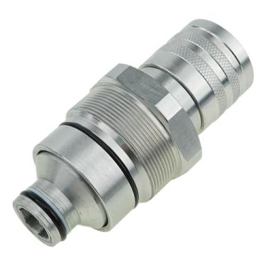 Imagem de JEENDA Acoplador rápido hidráulico fêmea de rosto plano 7246802 AT406475 compatível com John Deere 318E 319E 320E Bobcat 753 763 863 864 883 A220 A300 A770 S130 S150 160 TB. 140 T180 T190 (fêmea)