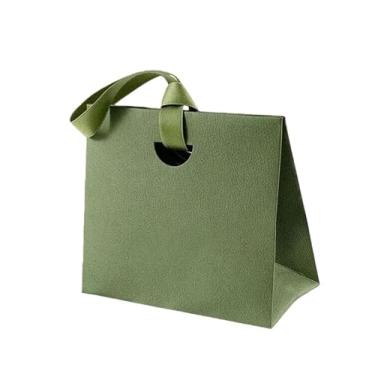 Imagem de Bolsa de presente pequena com alças, embalagem de presente para crianças, festa de feliz aniversário, chá de bebê, qualquer celebração e festival (verde)