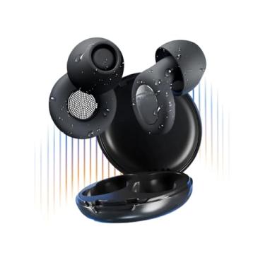 Imagem de Abafador Ruido Fone Protetor Auricular Autismo Tdah Silicone confortável Sensibilidade Sonora abafador de som criança e adulto confortável maleável flexivel preto