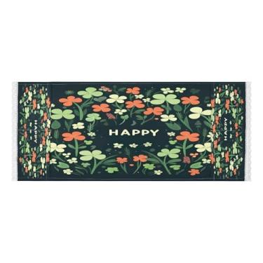 Imagem de Wassud Capas de lavadora e secadora Flowers and Happiness, protetor de lavadora com sacos de armazenamento, capa de geladeira à prova de poeira com bolsos para lavanderia doméstica, cozinha, 120 x 55