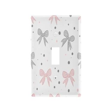 Imagem de Wassud Placa de cobertura para interruptor de luz, arcos e pontos simples, capas de tomada decorativas, placa de parede para tomadas elétricas, interruptor único, 11 x 7 cm