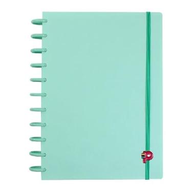 Imagem de Caderno de Disco Yummy Colors Verde Menta Grande Com Disco G 140 folhas Pop Disc