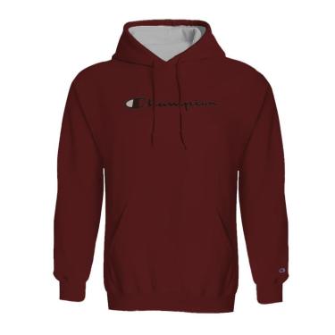 Imagem de Moletom Champion Felpado c Capuz Logo Script Ink Cinza-Masculino