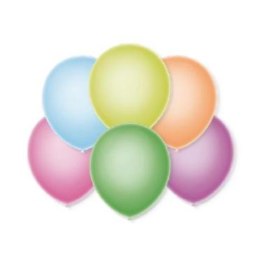 Imagem de Bexiga Balões Liso Redondo Nº 9 Neon Sortido - 25 Unid - Balões São Ro