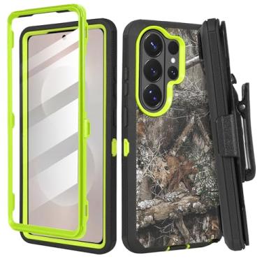 Imagem de Jackpot Wireless Capa ultra robusta compatível com Samsung S26 com clipe de cinto e protetor de tela integrado, capa resistente à prova de choque, capa protetora de grau militar (verde camuflado)