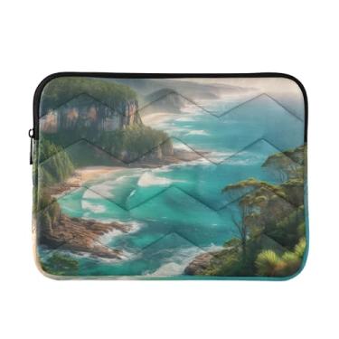 Imagem de Capa acolchoada para laptop, parques nacionais, paisagem oceânica, à prova de choque, capa protetora para notebook capas para laptop de 14 polegadas