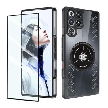 Imagem de MeiyueEr Capa para Red Magic 11 Pro, com + 1 vidro temperado, capa de telefone refrescante, antiqueda, absorção de choque, resistente à fricção, à prova de choque capa protetora para Red Magic 11 Pro