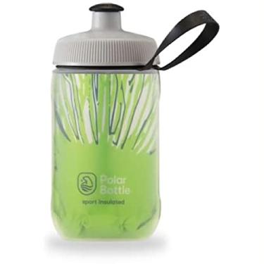 Imagem de Polar Bottle Garrafa de água isolada para crianças – 355 ml Fireworks – Cyber Lime – Garrafa de água esportiva e de bicicleta livre de BPA, garrafa de apertar fácil para crianças