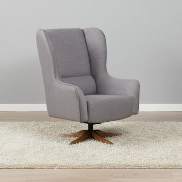 Imagem de Poltrona de Amamentação Baby Giratória e Balanço Lorena Cinza