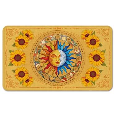 Imagem de Tapete de porta frontal da lua, tapete de porta de boas-vindas com borracha antiderrapante, tapetes de entrada resistentes ao desbotamento, capacho frontal engraçado fácil de limpar para entrada