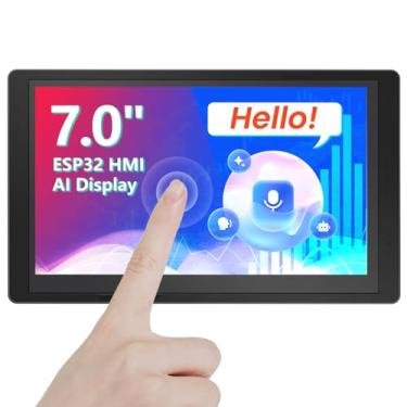 Imagem de ELECROW Tela ESP32 800 × 480, tela sensível ao toque HMI ESP32 IPS de 7 polegadas com capa de acrílico, suporta interação de voz AI, processador LX7 dual-core de 32 bits, até 240 MHz, compatível com