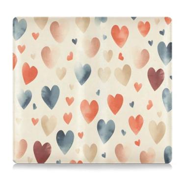 Imagem de CEBUGI Porta-luvas e porta-luvas de dia dos namorados com corações para registro de carro e seguro para organizador de documentos, 12,5 cm x 24 cm