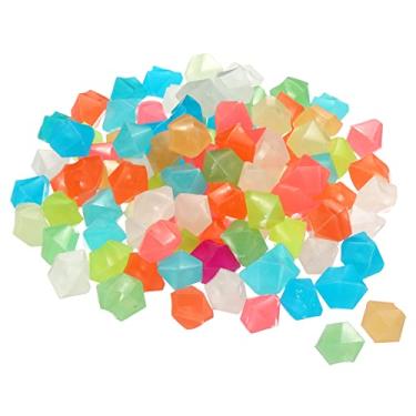 Imagem de 300 peças de pedras brilhantes 10-15 mm decoração de pedras luminosas no escuro decoração DIY decorativo multicolorido para jardim, vaso de plantas, aquário