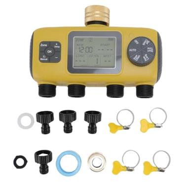 Imagem de Temporizador de aspersão com tela LCD à prova d'água de controle de irrigação automático para gramado e jardim com temporização inteligente e fácil operação