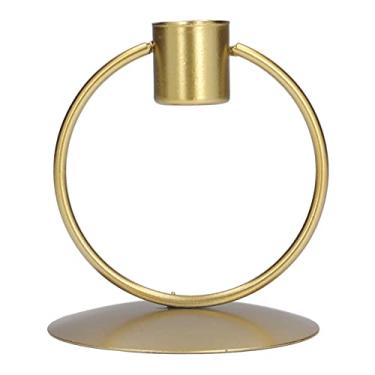 Imagem de Zerodis 2 PCS Suporte de Vela Dourado, Suportes Redondos de Ferro Suporte Decorativo de Mesa para Casa Conjunto de Jantar à Luz de Velas para Mesa de Jantar Decoração de Lareira de