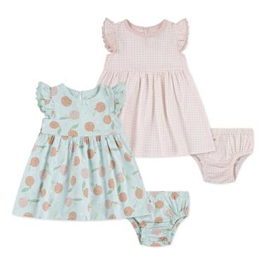 Imagem de HUGGIES Pacote com 2 vestidos para bebês meninas, Rosa chintz/pêssego, 18 Meses