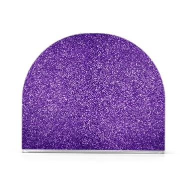 Imagem de Porta-guardanapos roxos com glitter para mesa de cozinha, 1 pacote, suporte de lenços de plástico, porta-guardanapos de piquenique