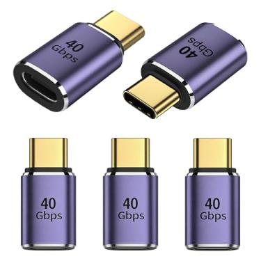 Imagem de Nelumbo Adaptador extensor USB C 40Gbps, 8K 60Hz USB C macho para fêmea adaptador de extensão, USB tipo C macho para fêmea PD 100W carregamento rápido USB 4 Thunderbolt 4 para MacBook Pro (5 peças)