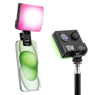 Imagem de Luocute Luz de Vídeo RGB, Luz de Preenchimento Portátil LED 10W 84 Com Bateria de 2600mAh, Tela LCD, CRI95 +, 1800K-9000K, ângulo de 120 °, para Câmera de Telefone, Laptop, Fotografia,