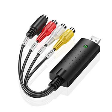 Imagem de Conversor de VHS para Digital Cartão Captura Áudio e Vídeo USB 2 0 VCR TV Suporta Win 7 8 10 Prático Fácil Operar Longa Vida Útil